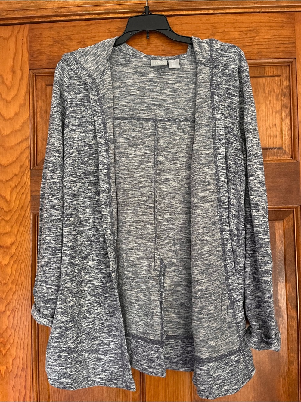 Kenar Gray Marled Open-Front Hooded Cardigan